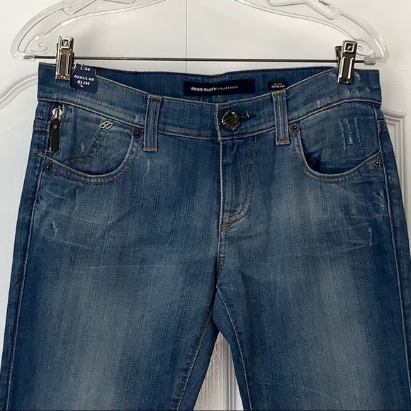 MISS SIXTY OPRAH REGULAR SLIM JEANS TROUSERS SIZE 27 mid rise NWT blue - Picture 2 of 16